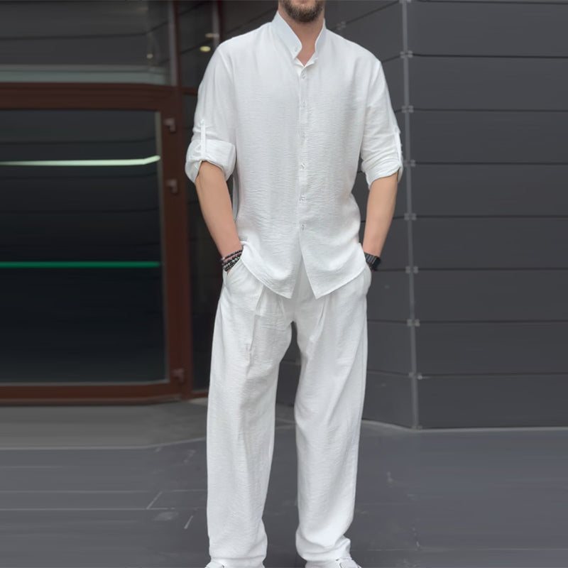 Men’s Loose Shirt Pants 2-Piece Set
