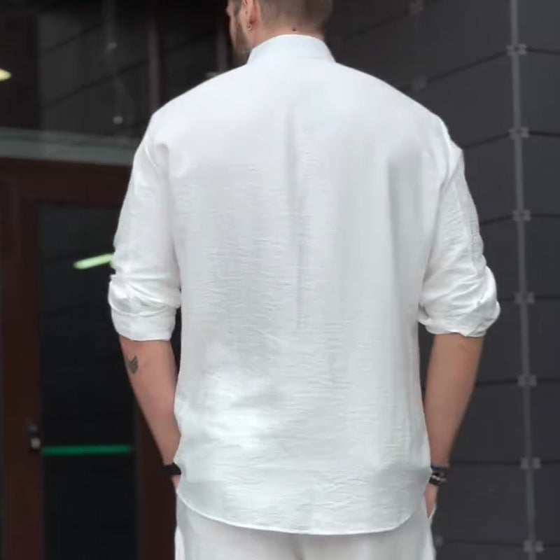 Men’s Loose Shirt Pants 2-Piece Set