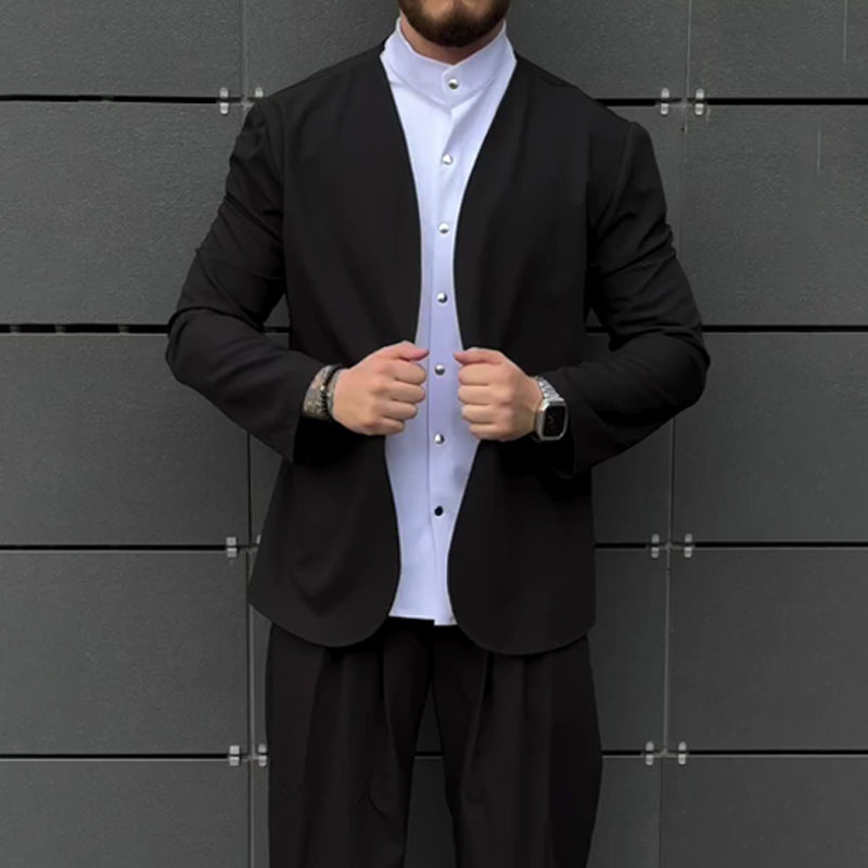 Men’s Stylish Mock 2-Piece Blazer