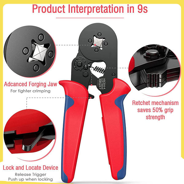 🔥Hot Sale 🎊Ratchet Tubular Terminal Wire Crimpers Set