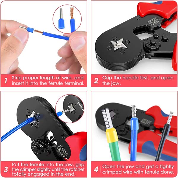 🔥Hot Sale 🎊Ratchet Tubular Terminal Wire Crimpers Set