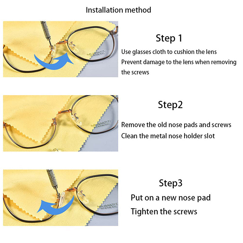 🥳2026 HOT SALE👓🛠️ 50% OFF! Eyeglass Nose Pad Repair Kit – Replace worn pads & rusty screws at home. No optician fees – keep your glasses comfy & secure! 🔧✨