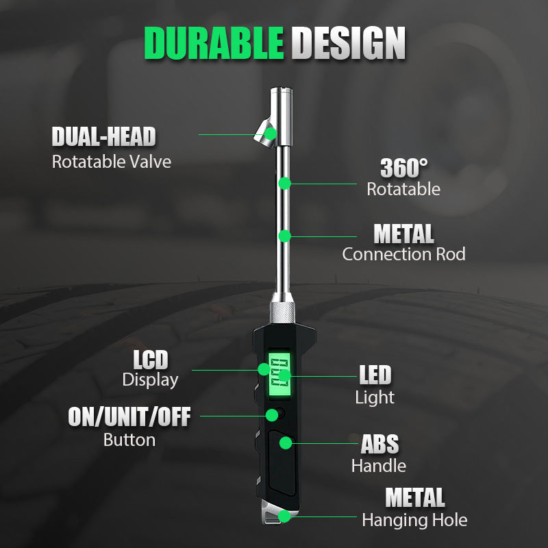 Digital Truck Tire Pressure Gauge with LED（50% OFF）