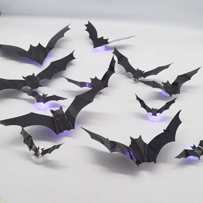 🦇 Halloween Decoration: 3D LED Bat-Shaped Wall Light