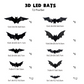 🦇 Halloween Decoration: 3D LED Bat-Shaped Wall Light