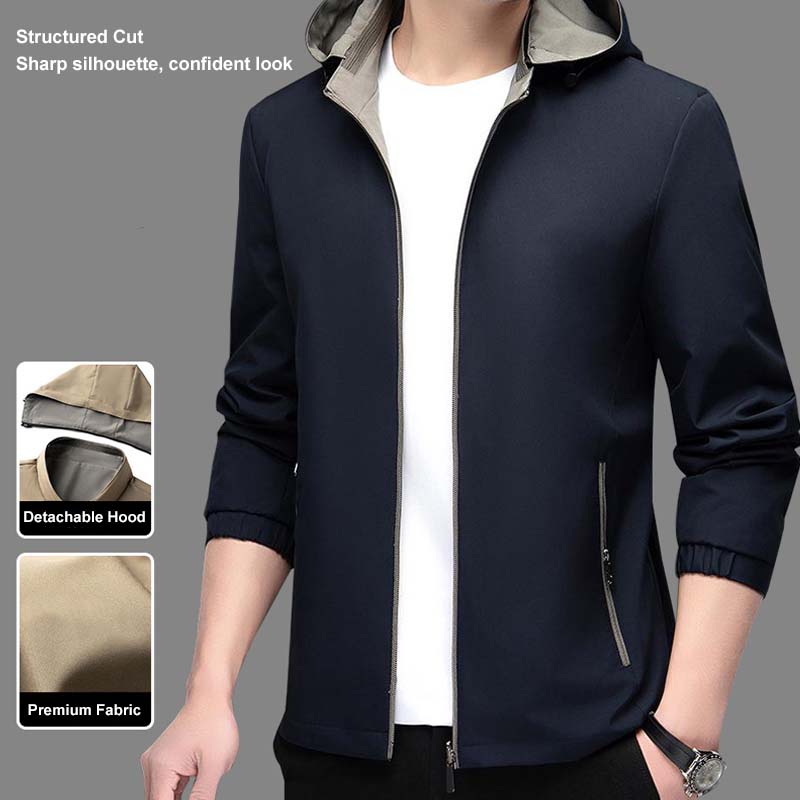 Men's Lightweight Casual Zip-Up Jacket - All-Season Layering, Lightweight for Casual Daily Use 🔄
