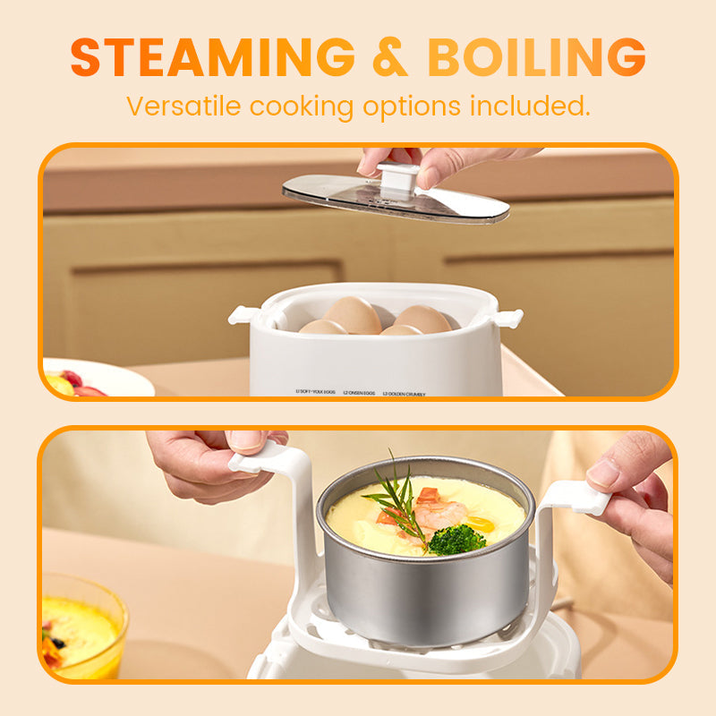 🥳HOT SALE 50% OFF! 🥳Mini Multi‑Functional Egg Cooker – Smart touch panel, 6‑egg capacity, boils, poaches, scrambles & steams. Perfect for quick breakfasts! 🥚⚡
