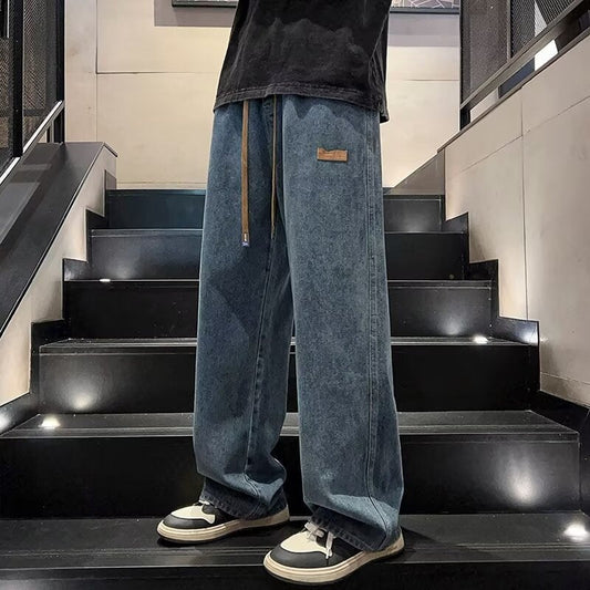 📢📢50% OFF !!!⏰Men's Casual Loose Fit Wide Leg Jeans