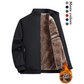 Men's Solid Color Zip Up Warm Jacket