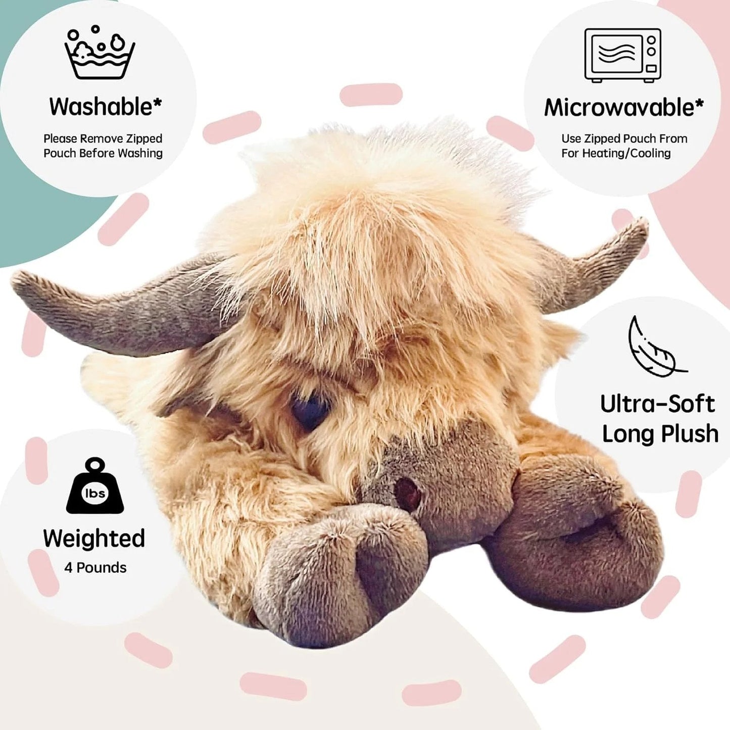 ✨Xmas Sale- 50%OFF ✨ Cute Cartoon Highland Cow Cuddly Toy