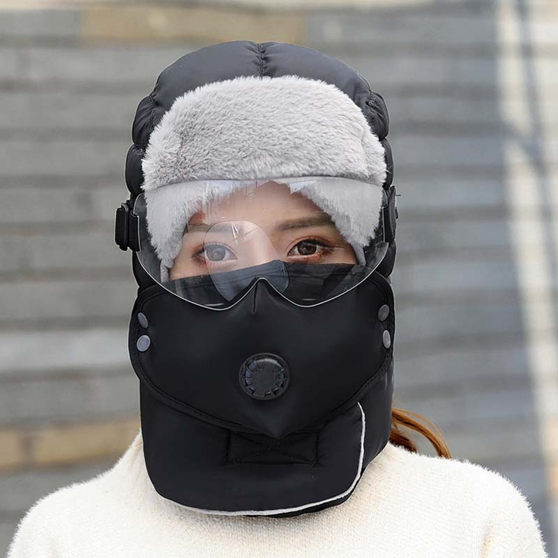 Thermal Hat with Detachable Breathing-Valve Mask