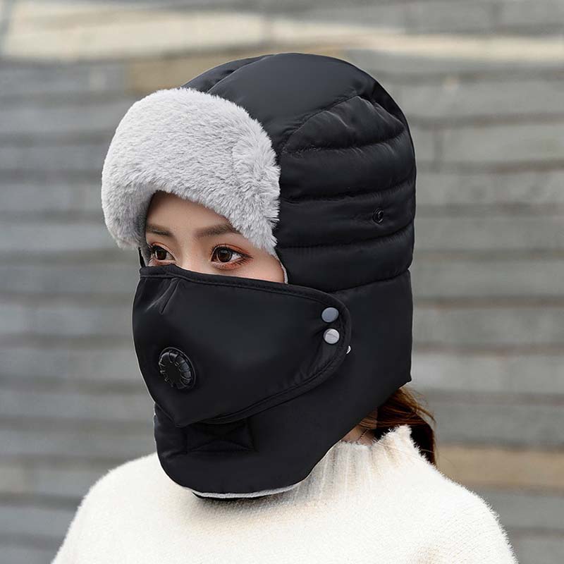 Thermal Hat with Detachable Breathing-Valve Mask