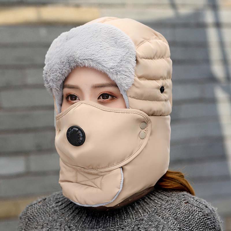 Thermal Hat with Detachable Breathing-Valve Mask