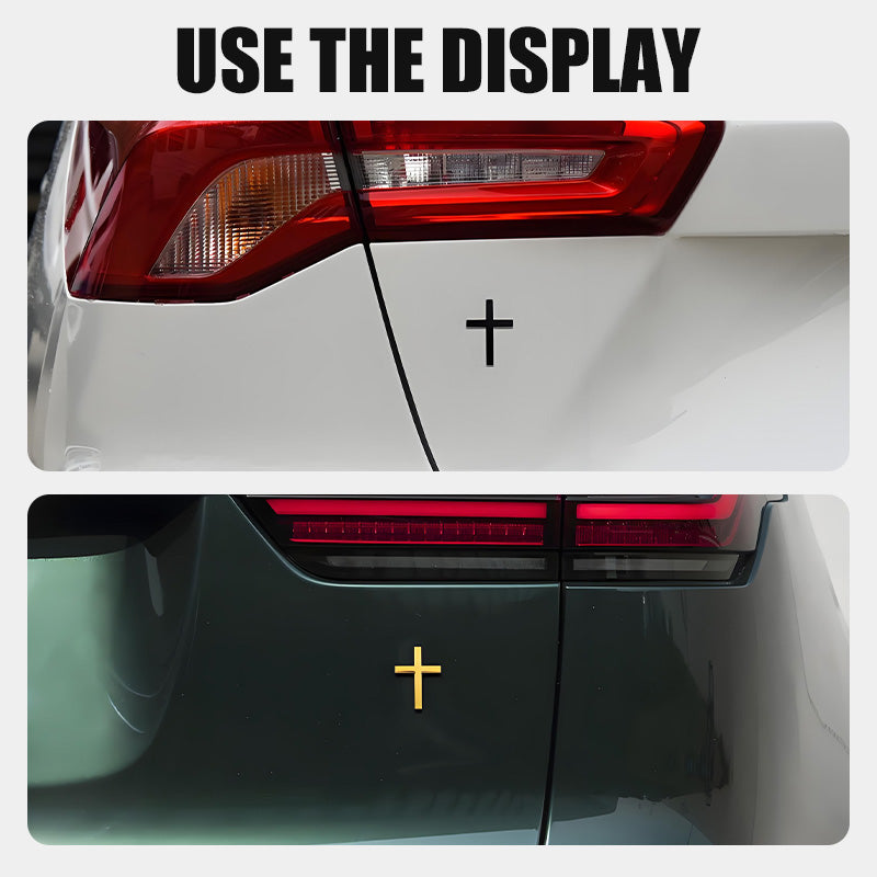 ✝️ 3D Cross Metal Jesus Christ Cross Badge Stickers✨Car Scratch Cover Sticker