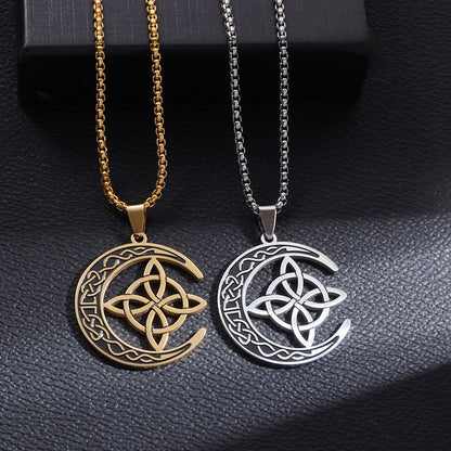🔥 LAST DAY PROMOTION - 50%OFF 🔥 Celtic Moon Pendant Necklace