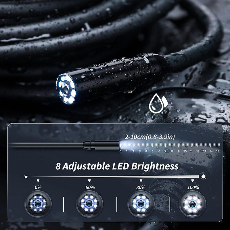 4.3" HD Waterproof Endoscope Camera with Light