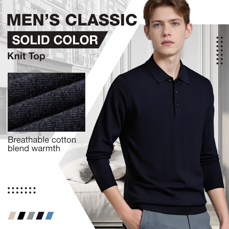 Men’s Classic Solid Color Knit Top
