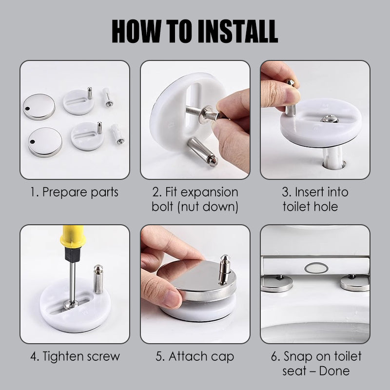 🚽🔩 Universal Toilet Seat Mounting Bolts – Secure Expansion Fixing Kit
