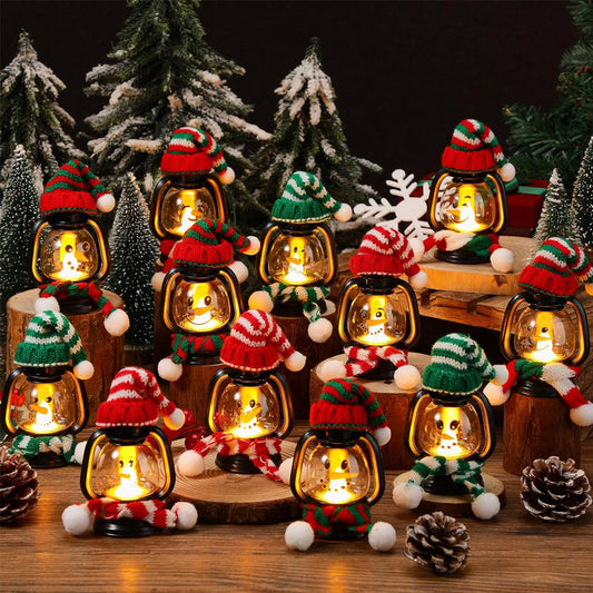 🔥 Buy 1 Get 1 Free ⛄Christmas Decoration Mini Snowman Lantern with Hats and Scarves