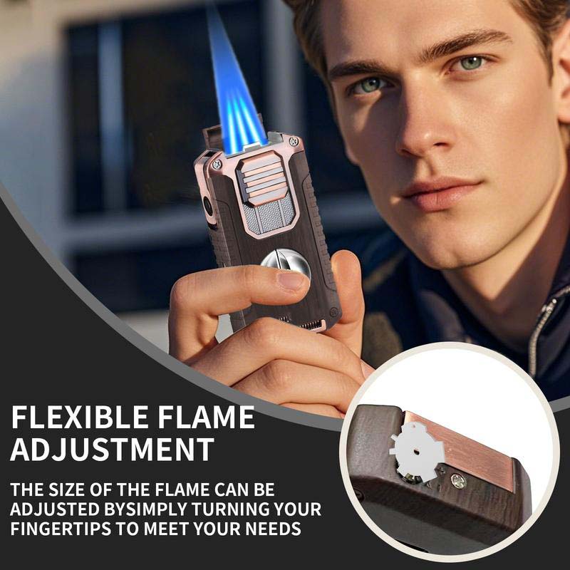 📢📢50 % OFF !!⏰⏰5-in-1 Refillable Cigar Torch Lighter with Cutter