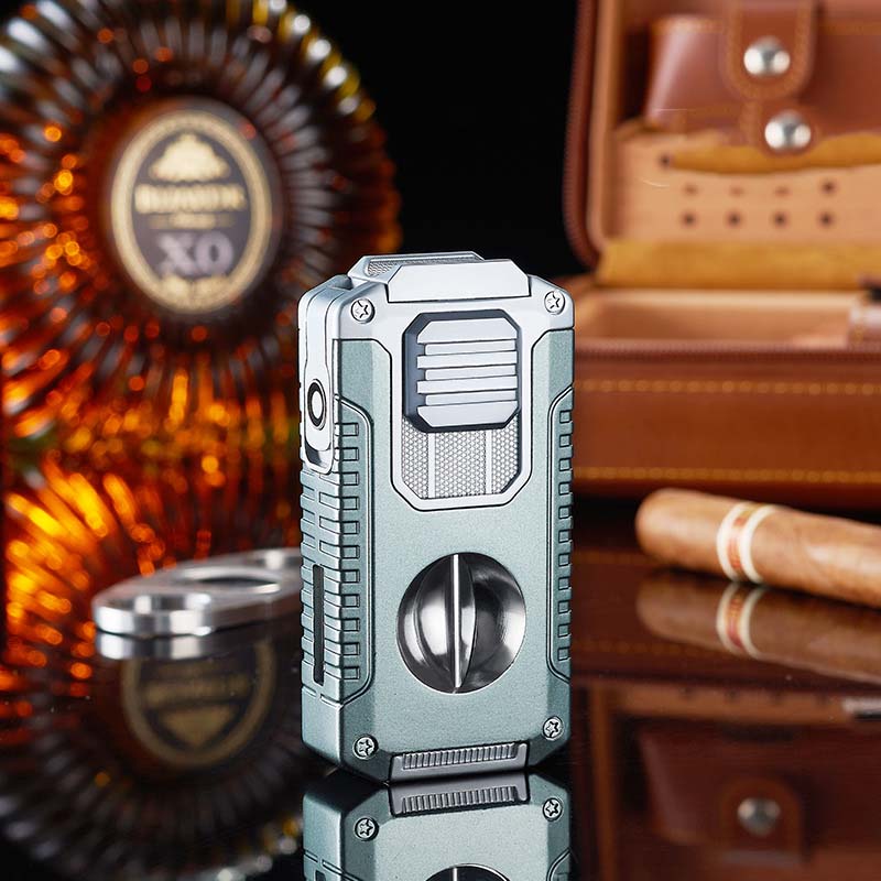 📢📢50 % OFF !!⏰⏰5-in-1 Refillable Cigar Torch Lighter with Cutter