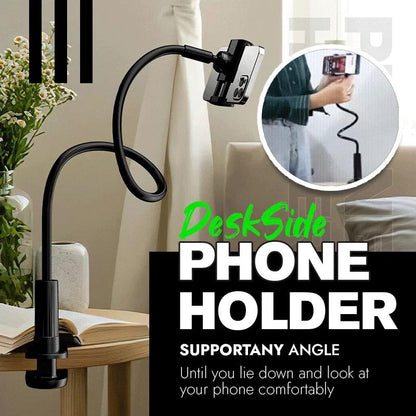 📱 50% OFF BEST PRICE! ✨ DeskSide Flexible Phone Holder - 360° Adjustable Gooseneck with Secure Grip for Office & Home Use 💻📲