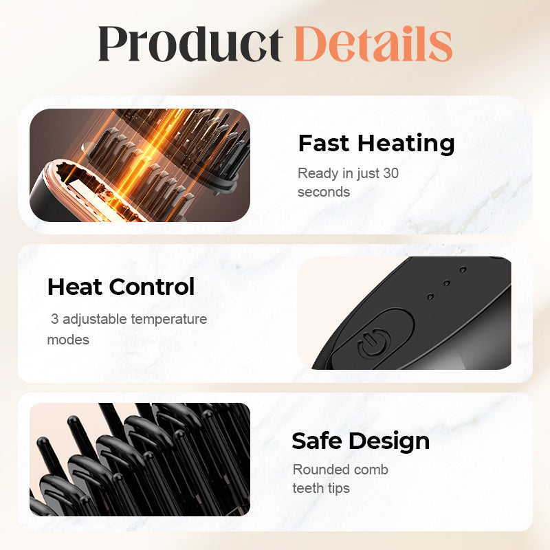 ⚡Limited Sale 50% OFF⚡ Mini Cordless Hair Straightener Comb