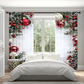 Christmas Window Curtains 2-Piece Set for Home Decor
