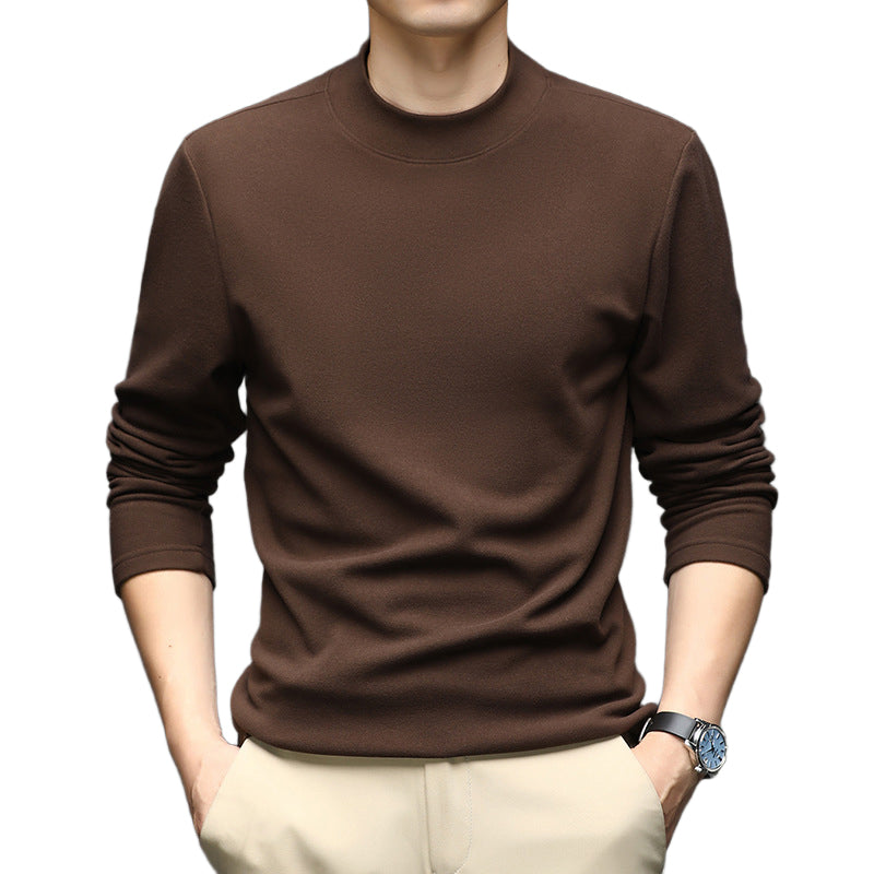 Men’s Antibacterial Solid Color Thermal Long Sleeve Top