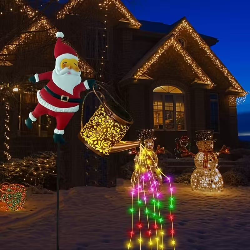 🎅 50% OFF FLASH SALE! ✨Santa Watering Can Solar Light with Ground Stake