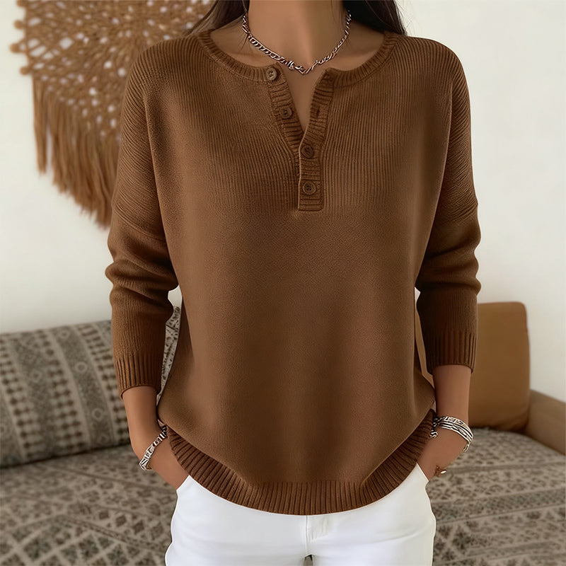 📢📢50 % OFF !!⏰⏰Women's Button V-Neck Knit Sweater