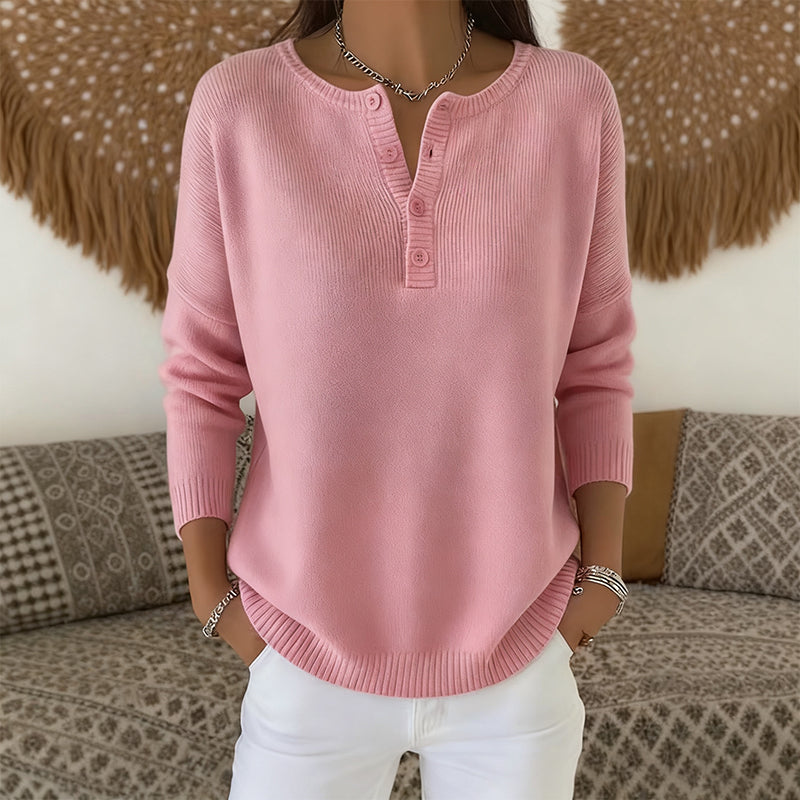 📢📢50 % OFF !!⏰⏰Women's Button V-Neck Knit Sweater