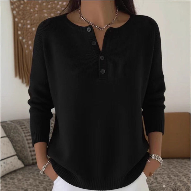 📢📢50 % OFF !!⏰⏰Women's Button V-Neck Knit Sweater