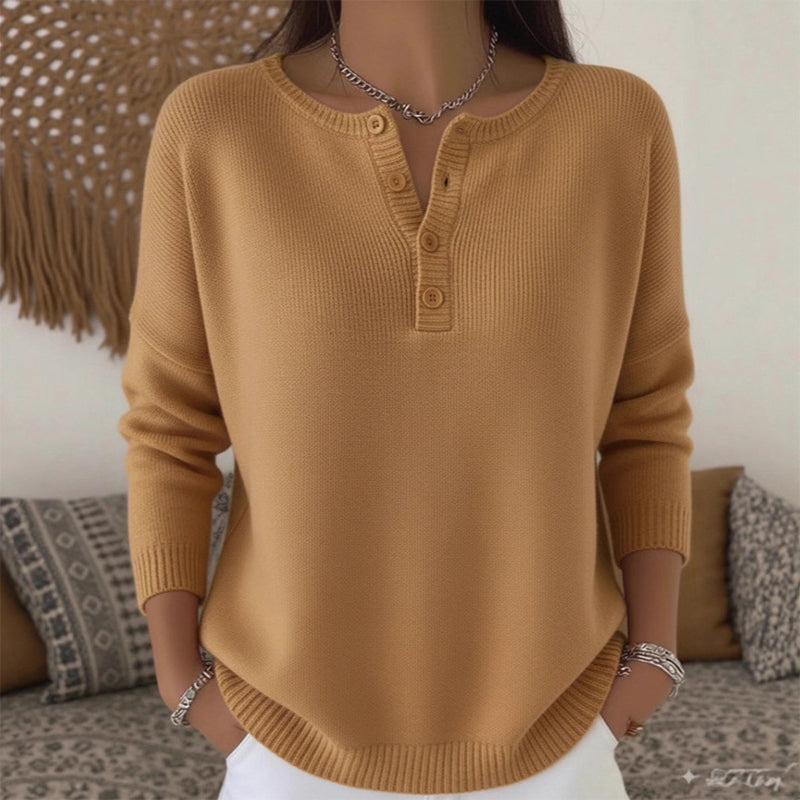 📢📢50 % OFF !!⏰⏰Women's Button V-Neck Knit Sweater