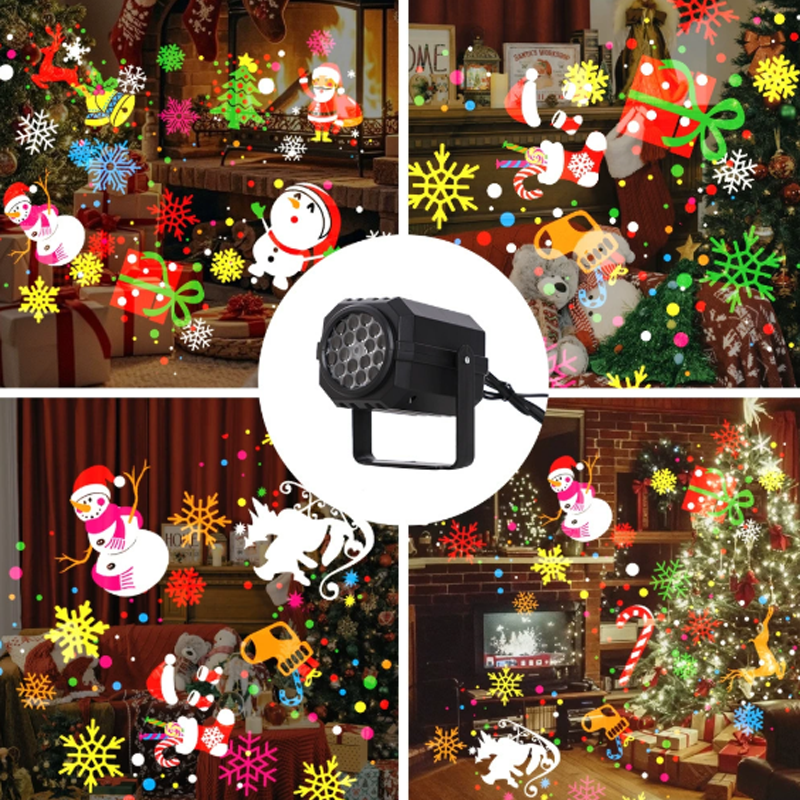 🎁Christmas Hot Sale 🎅Rotating LED Christmas Pattern Projector Light