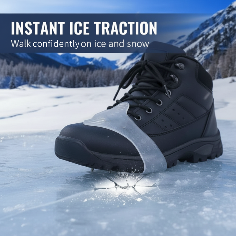 ⏳LAST DAY SALE: ￡5.99!!⚡50K+ SOLD!❄️Universal 5-Tooth Ice Cleats for Shoes & Boots