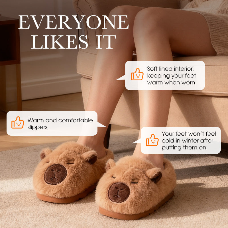 🎁HOT SALE 50% OFF🎁—🐾Warm Indoor Non-Slip Capybara Slippers
