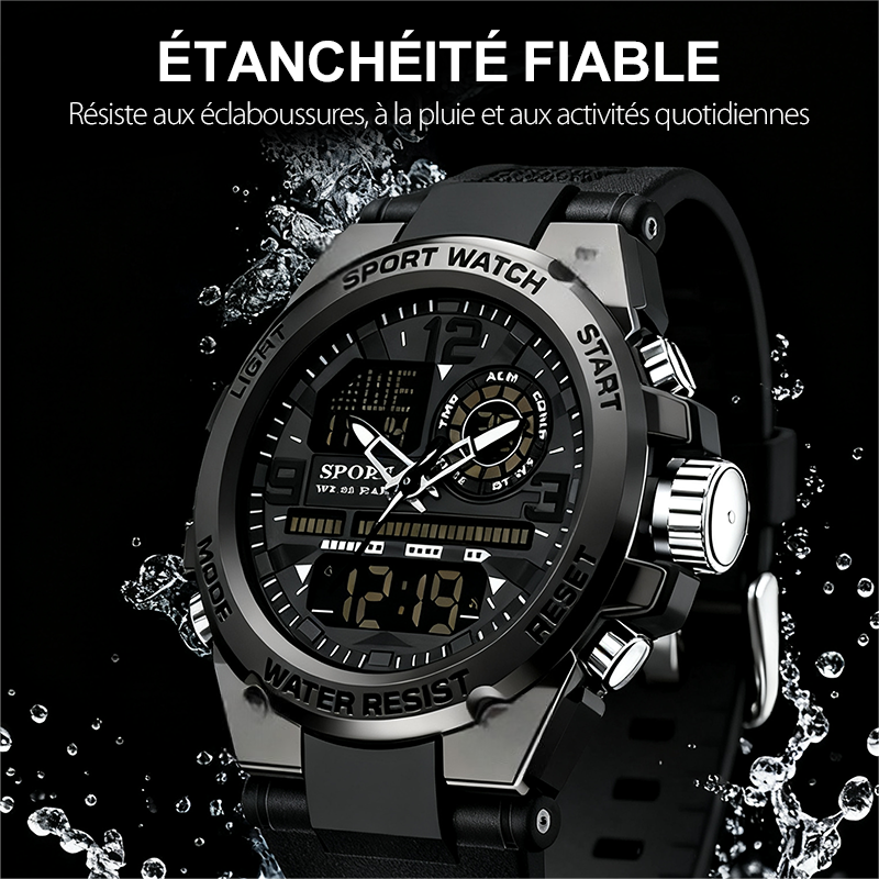 Men's Waterproof Sports Watch with Luminous Display