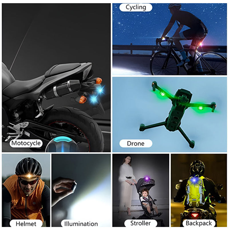 🔦 Wireless Rechargeable Vibration-Sensing Strobe Light — 7-Colour LED Safety Beacon for Cars, Bikes, Motorbikes & Outdoor Use 🚴‍♂️🚗✨
