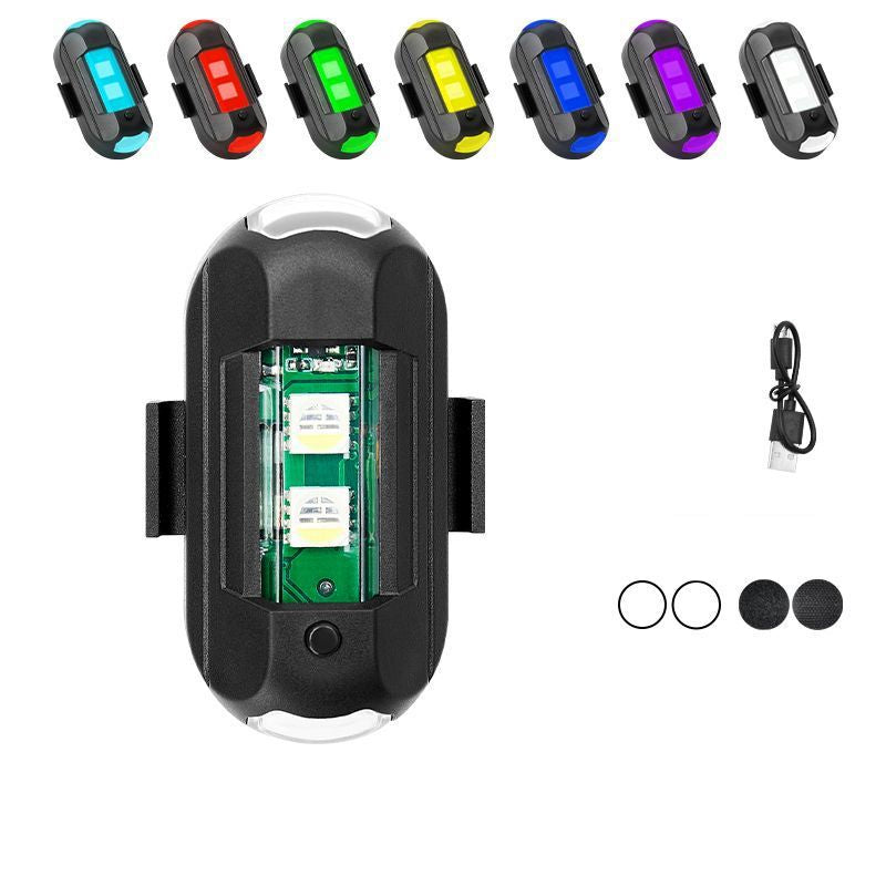 🔦 Wireless Rechargeable Vibration-Sensing Strobe Light — 7-Colour LED Safety Beacon for Cars, Bikes, Motorbikes & Outdoor Use 🚴‍♂️🚗✨