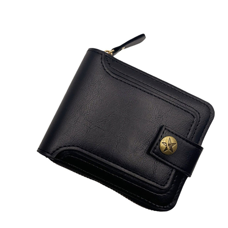 📢📢50 % OFF !!🎅 Men's Vintage Zipper Wallet - Genuine Leather & RFID Protection, Stylish and Secure Everyday Carry ✨