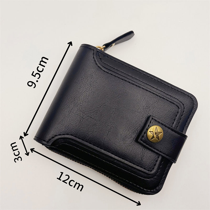 📢📢50 % OFF !!🎅 Men's Vintage Zipper Wallet - Genuine Leather & RFID Protection, Stylish and Secure Everyday Carry ✨