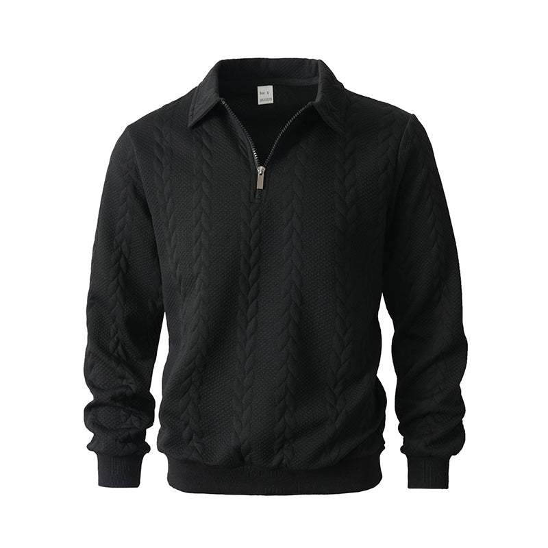 🔥New Arrivals Offer🔥—Men's Casual Half-Zip Cable-Knit Sweater