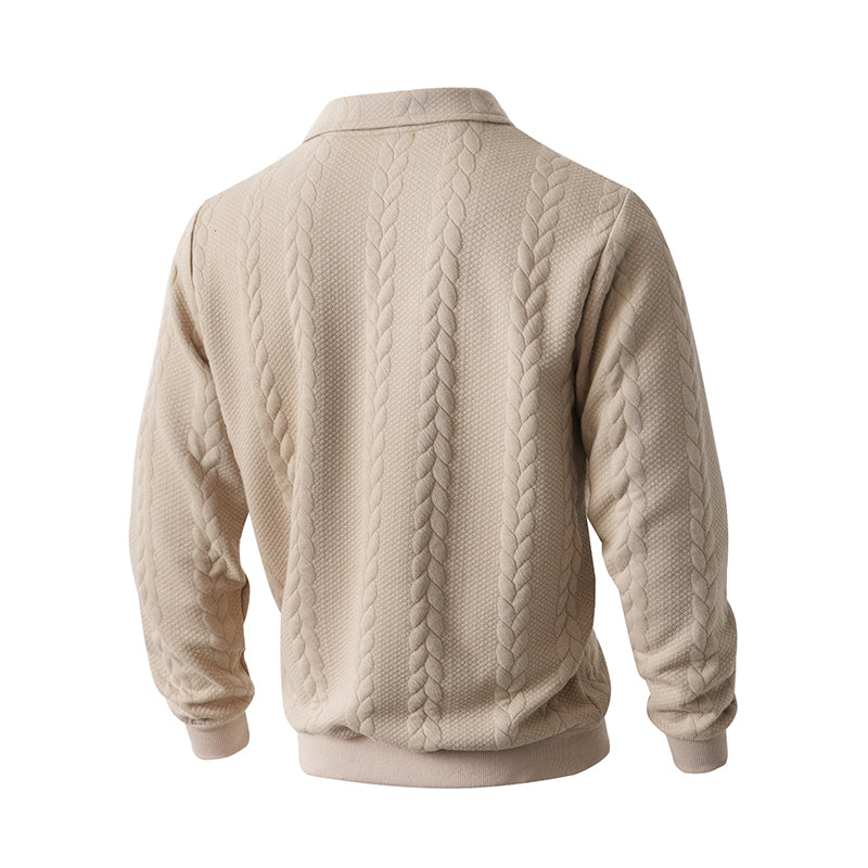 🔥New Arrivals Offer🔥—Men's Casual Half-Zip Cable-Knit Sweater