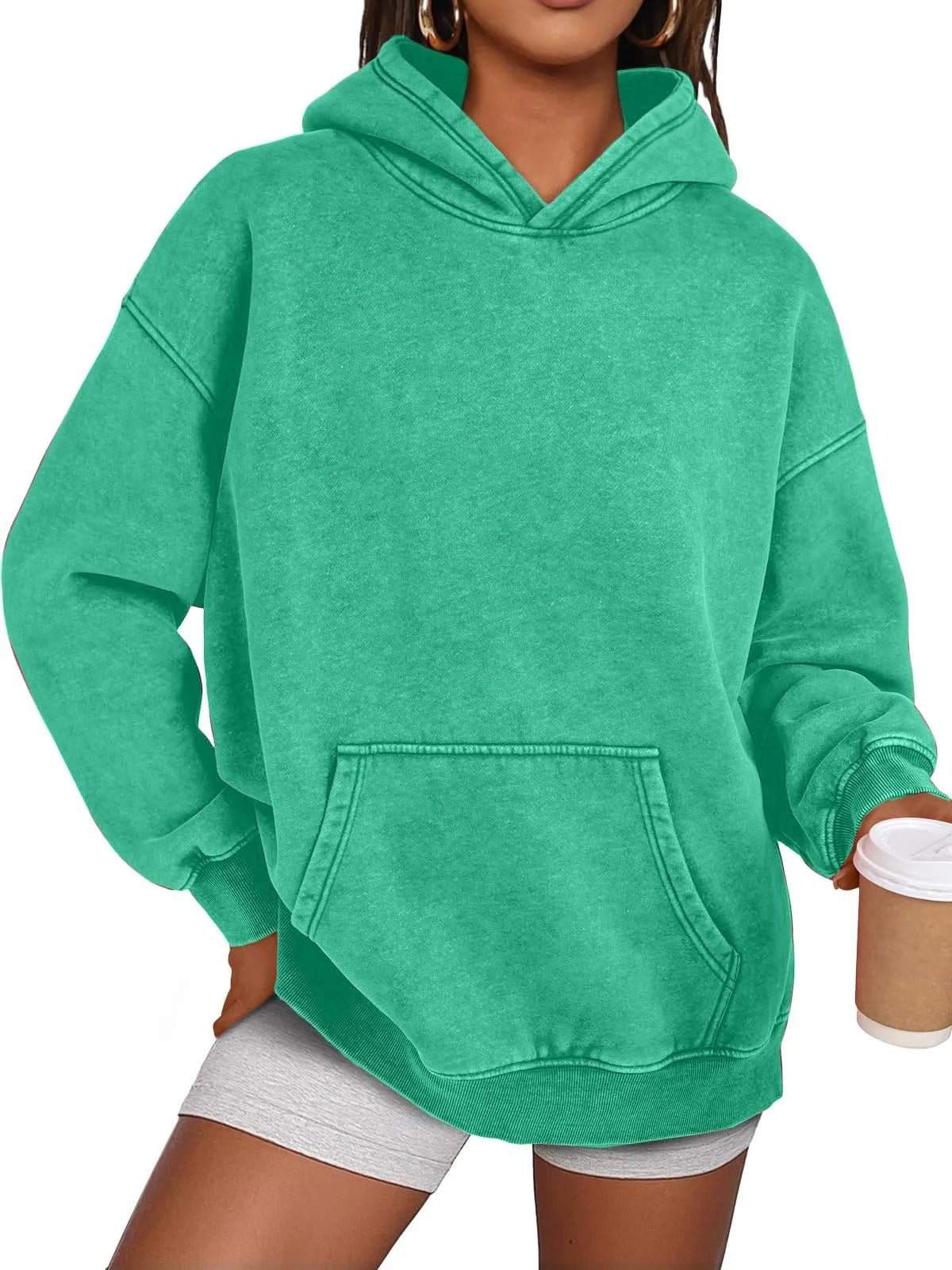 🔥LAST DAY SALE 49% OFF!!💥🎁Womens Acid Wash Hoodie Oversized Long Sleeve Fall Fashion Sweatshirts