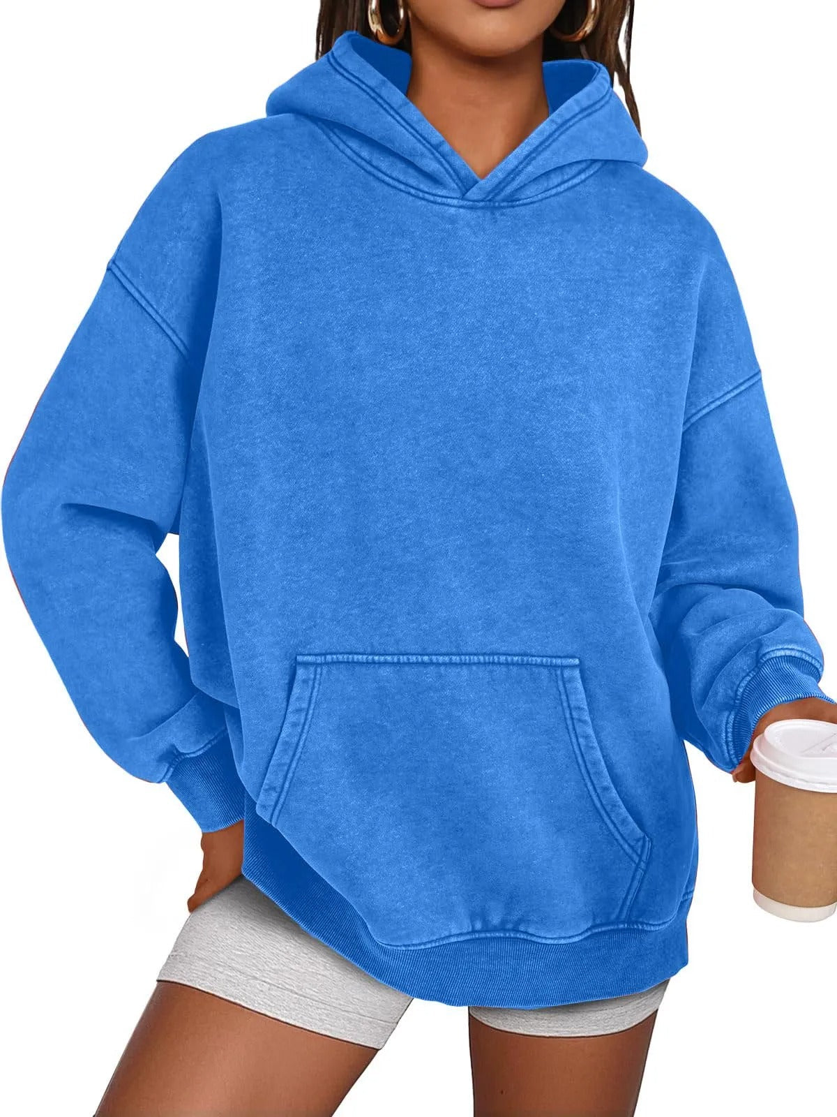 🔥LAST DAY SALE 49% OFF!!💥🎁Womens Acid Wash Hoodie Oversized Long Sleeve Fall Fashion Sweatshirts
