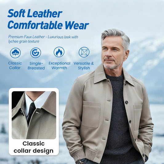 ⏰Black Friday Sale 60% OFF💥💥Men's Classic PU Leather Jacket