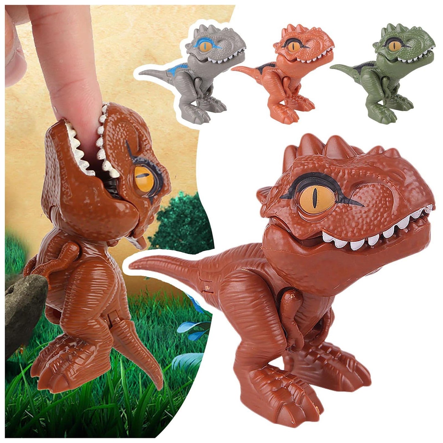 Dinosaur toy that bites your fingers