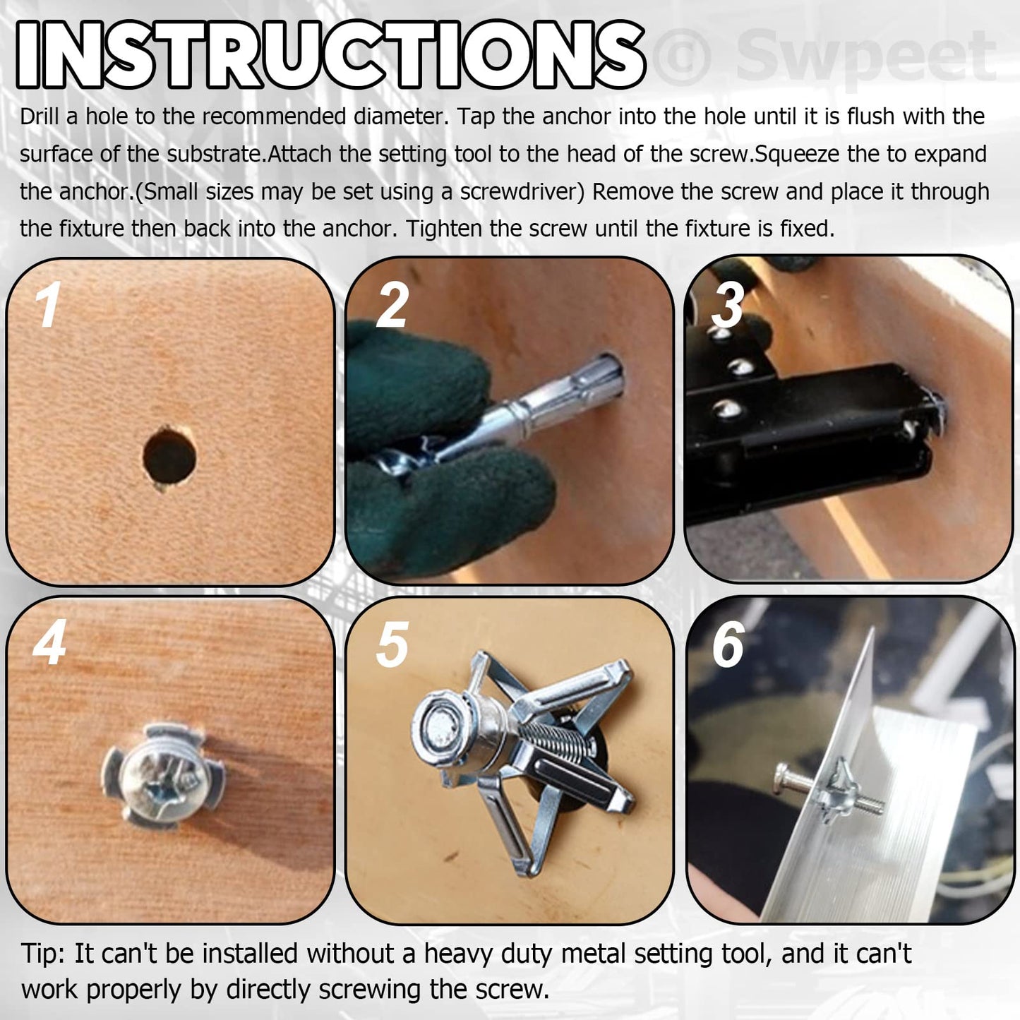 🔥50 pcs Expansion Screw Petal Nut