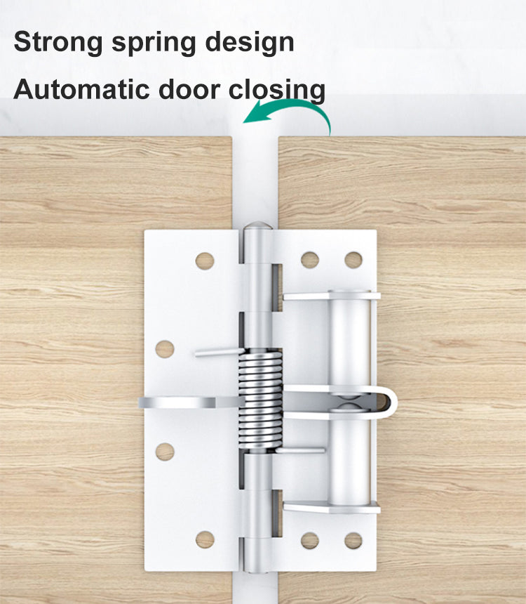 🔥 50% OFF NOW 🎉 4 Inch Automatic Spring Hinge – Self-Closing, Adjustable Tension & Easy Install for Doors 🔧🚪📦